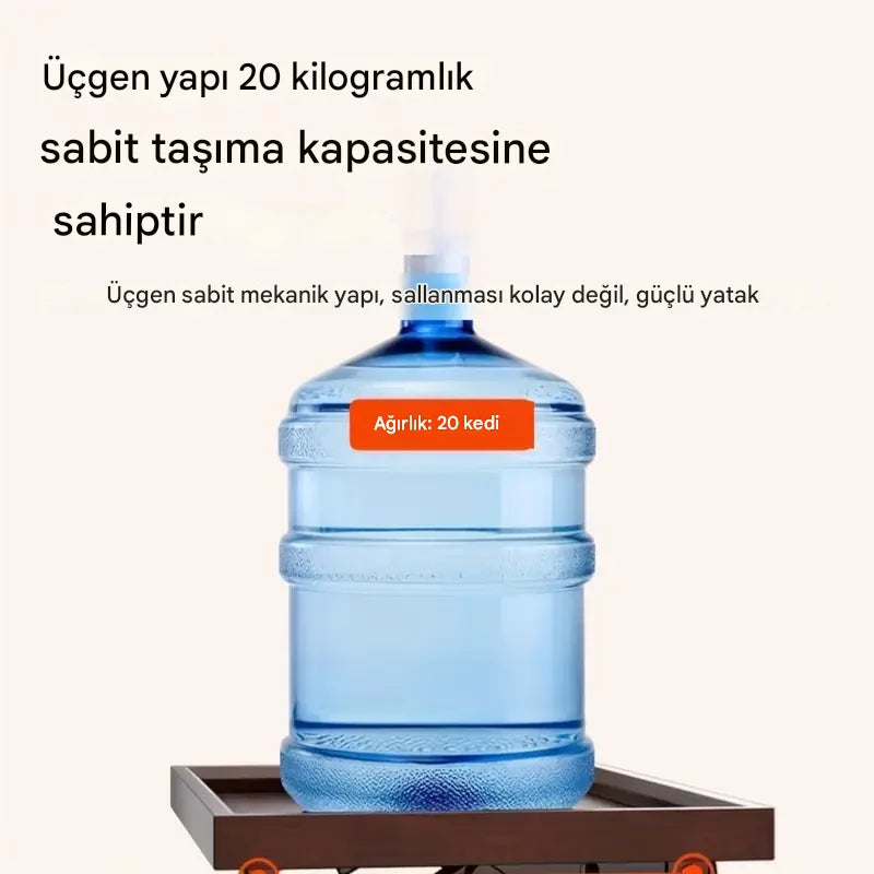 Katlanabilir Yatak Yanı Masası | Görünmez Raf | Bambu Düzenleyici | Paslanmaz Çelik | Pratik Depolama | Şık Tasarım | Sağlam Yapı
