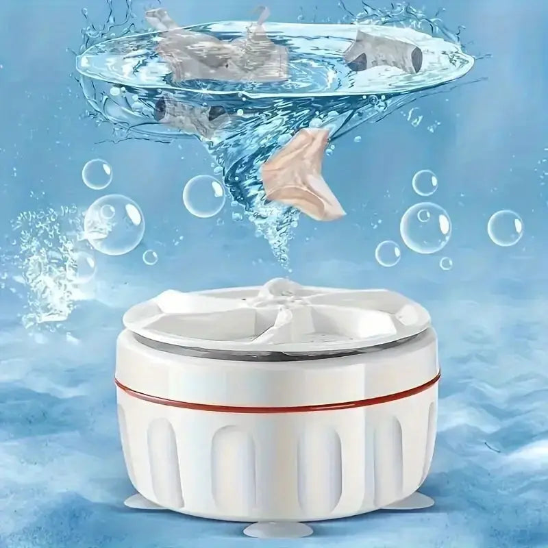 Mini Katlanabilir Çamaşır Makinesi | Taşınabilir Yuvarlak Model | USB Güçlü ≤36V | Pilsiz | Seyahat, Otel & Ev Kullanımı