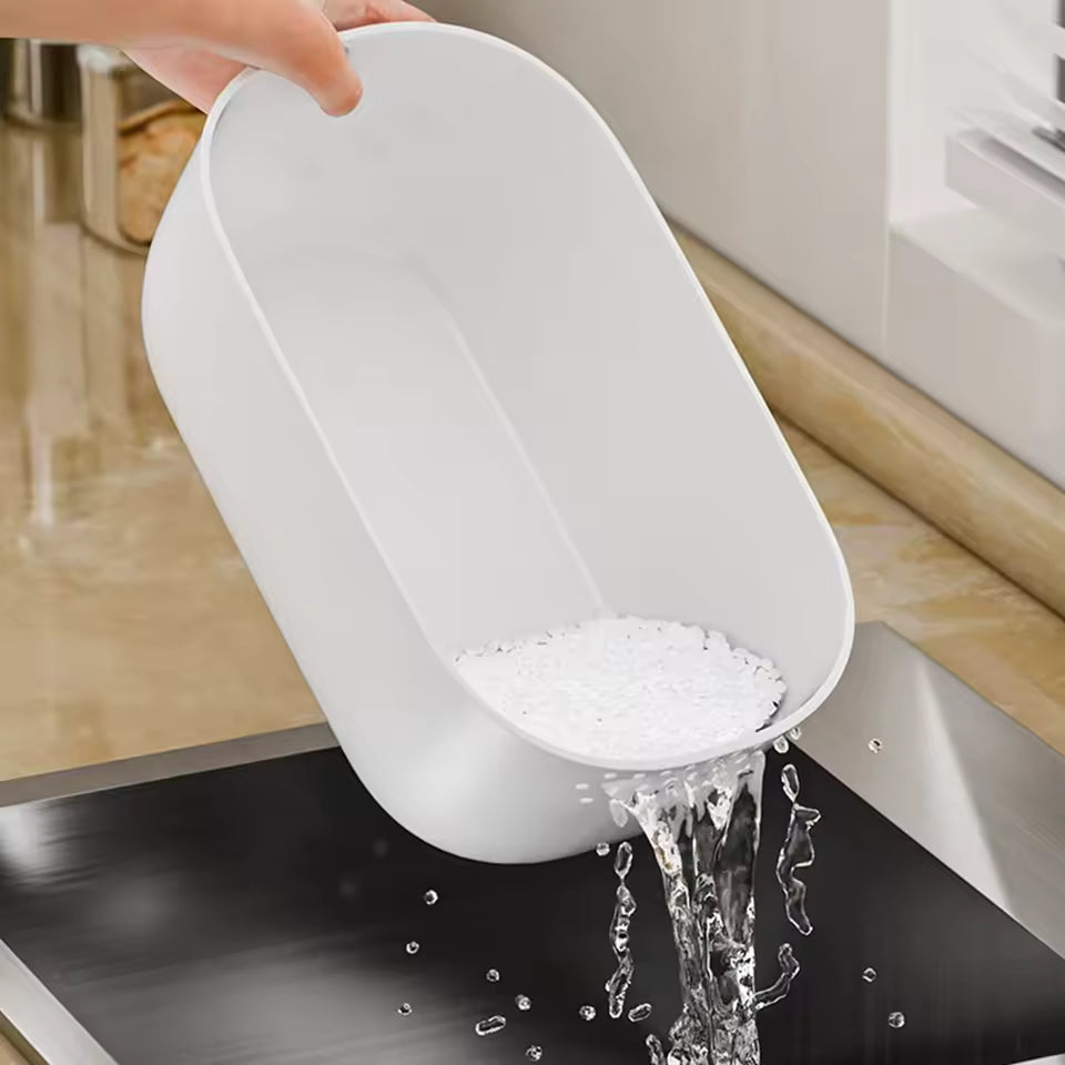 Taşınabilir Büyük Kapasiteli Çift Katmanlı Meyve Drenaj Sepeti | Kalın Plastik Kurutulmuş Meyve Kutusu ve Drenajlı Meyve Tabağı