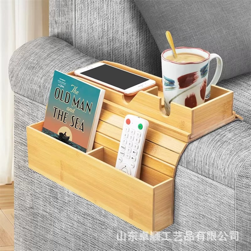 Koltuk Kol Dayama Tepsisi I Ahşap I 3'ü 1 Arada Koltuk Tepsisi I Katlanabilir Kanepe Bardak Tutucu I Taşınabilir Koltuk Kol Tepsisi I İçecek Bardak Tutuculu